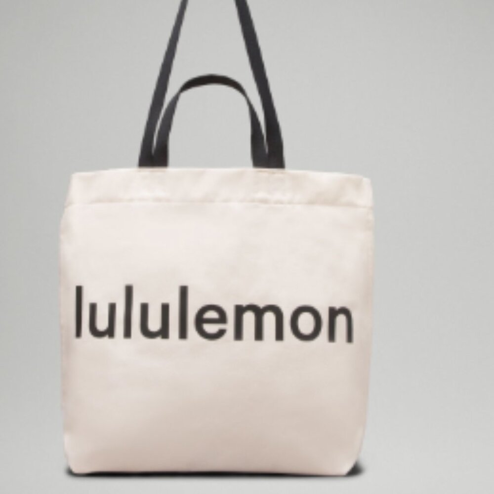 NWT LULULEMON Double-Handle Canvas Tote NAT/BLK ONE SIZE Natural/Black UNISEX